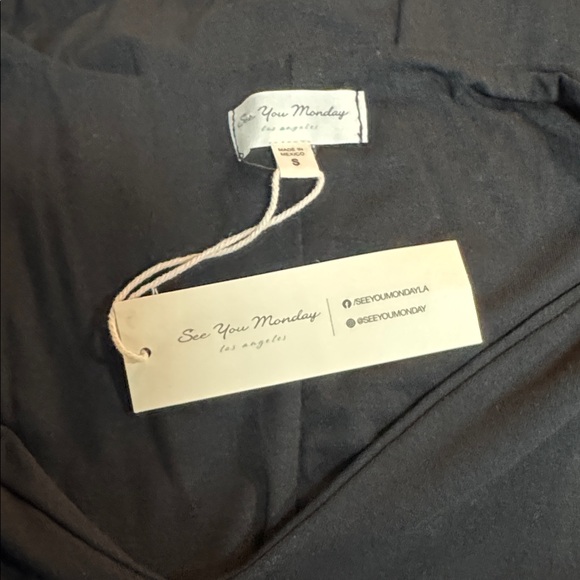 NWT See You Monday Black Bodycon Midi Dress - Picture 4 of 5